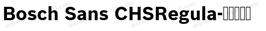 Bosch Sans CHSRegula字体转换